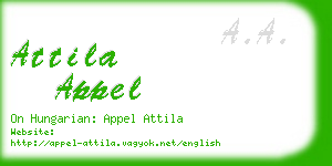 attila appel business card